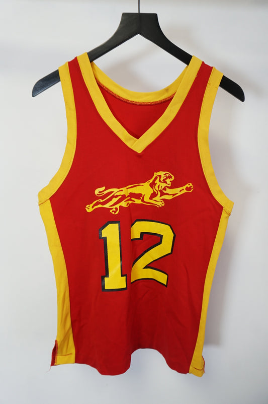 (S/M) 1970s Champion USA Made Cougar Basketball Jersey