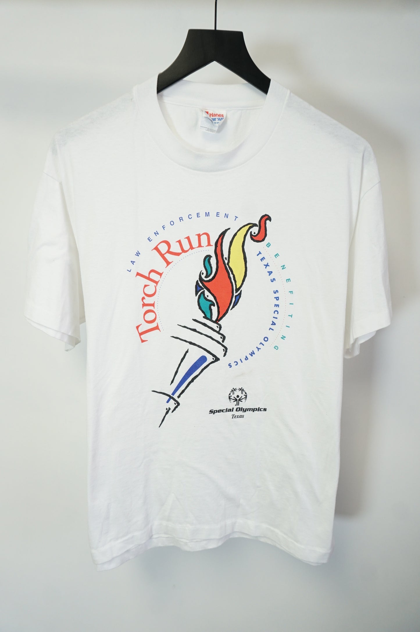 (L) Texas Special Olympics Torch Run Single Stitch T-Shirt