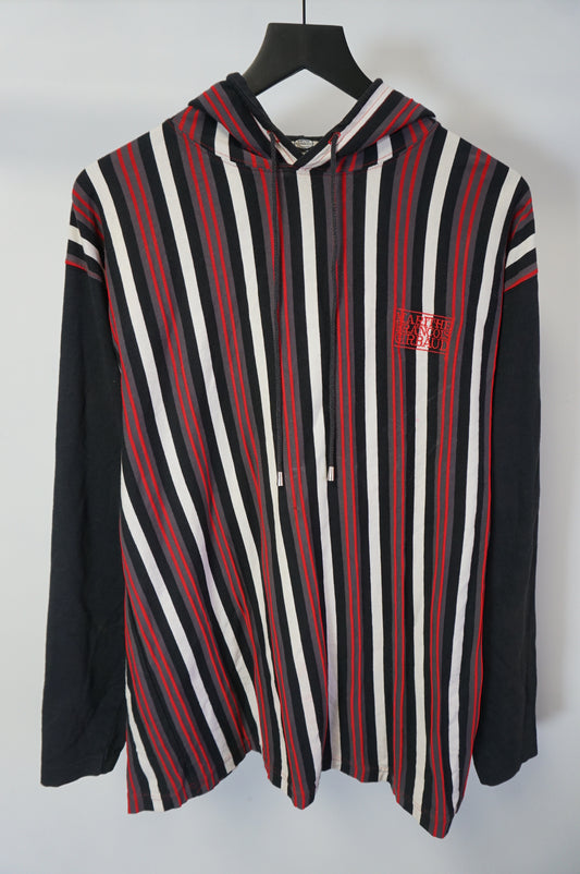 (L) Girbaud Striped Hooded T-Shirt