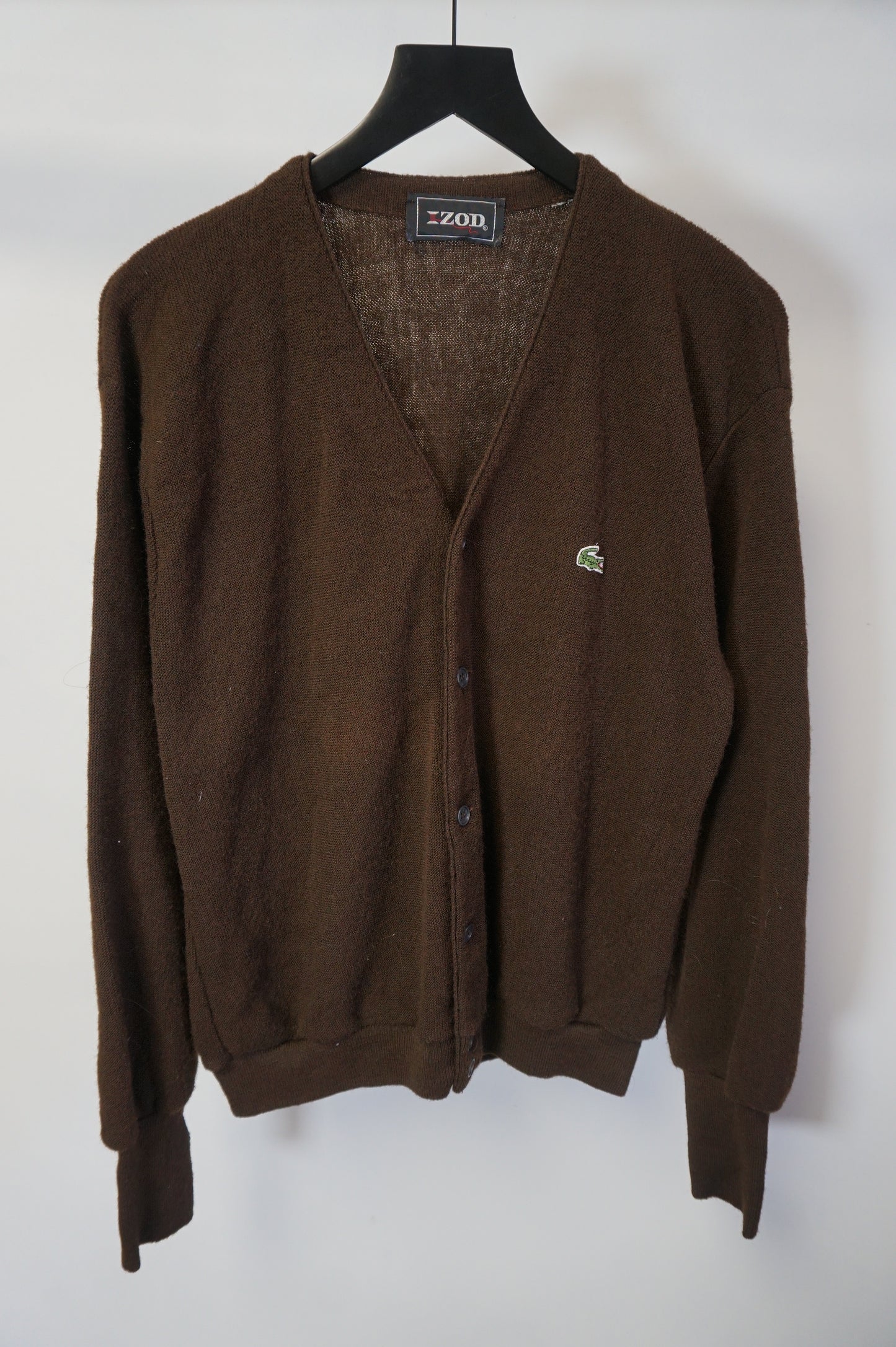 (L) Vtg Izod Brown Cardigan