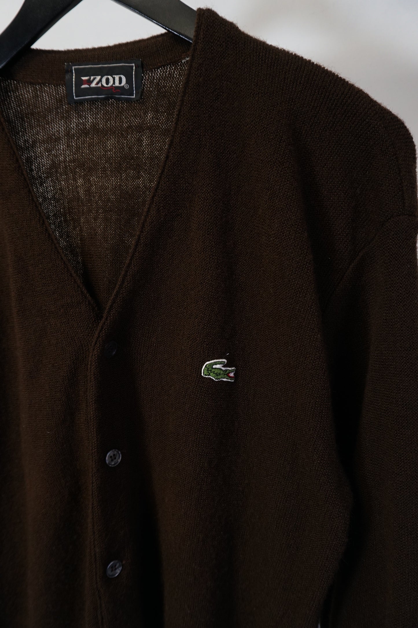(L) Vtg Izod Brown Cardigan