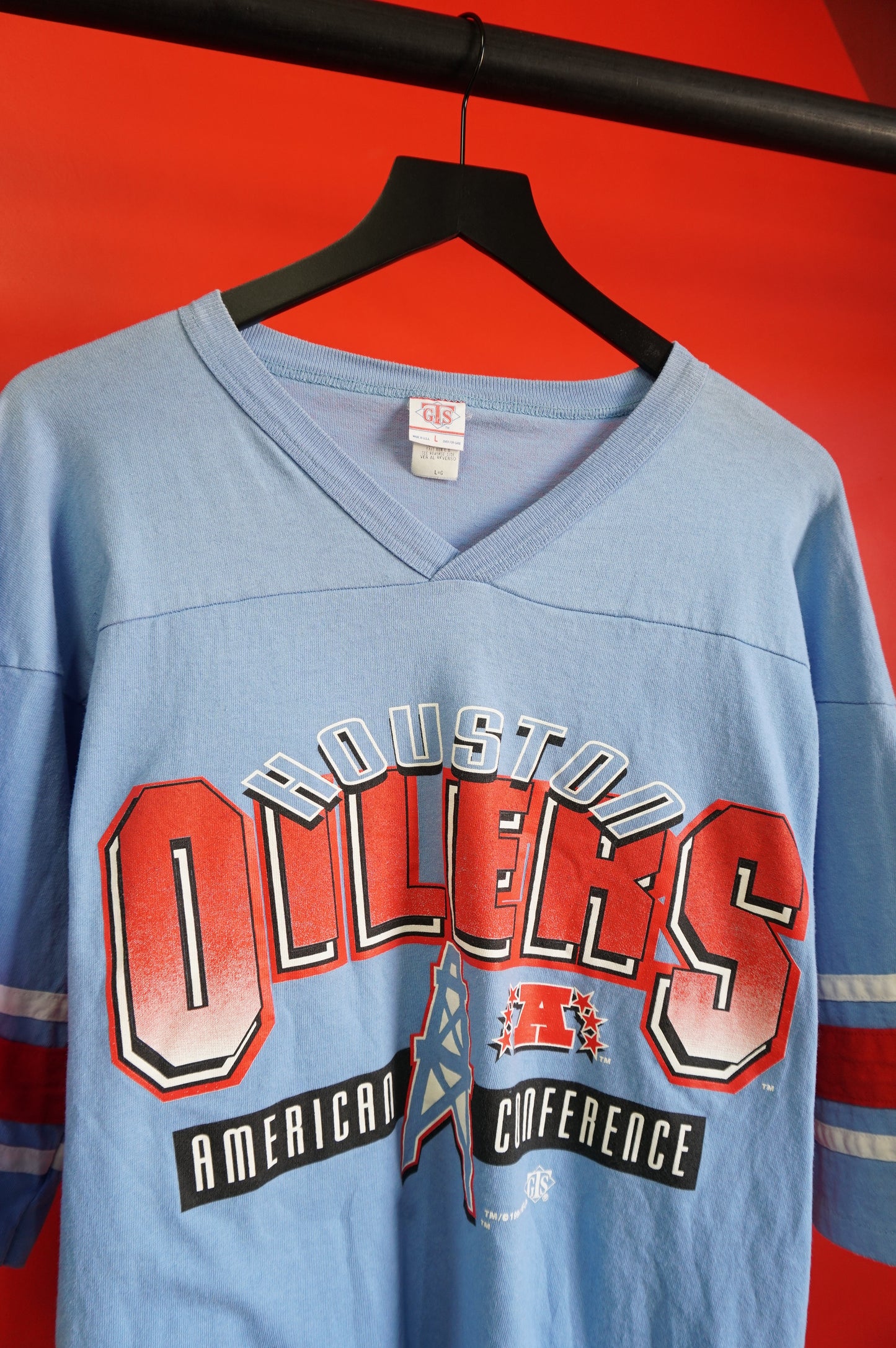 (L) 1994 Houston Oilers Single Stitch T-Shirt