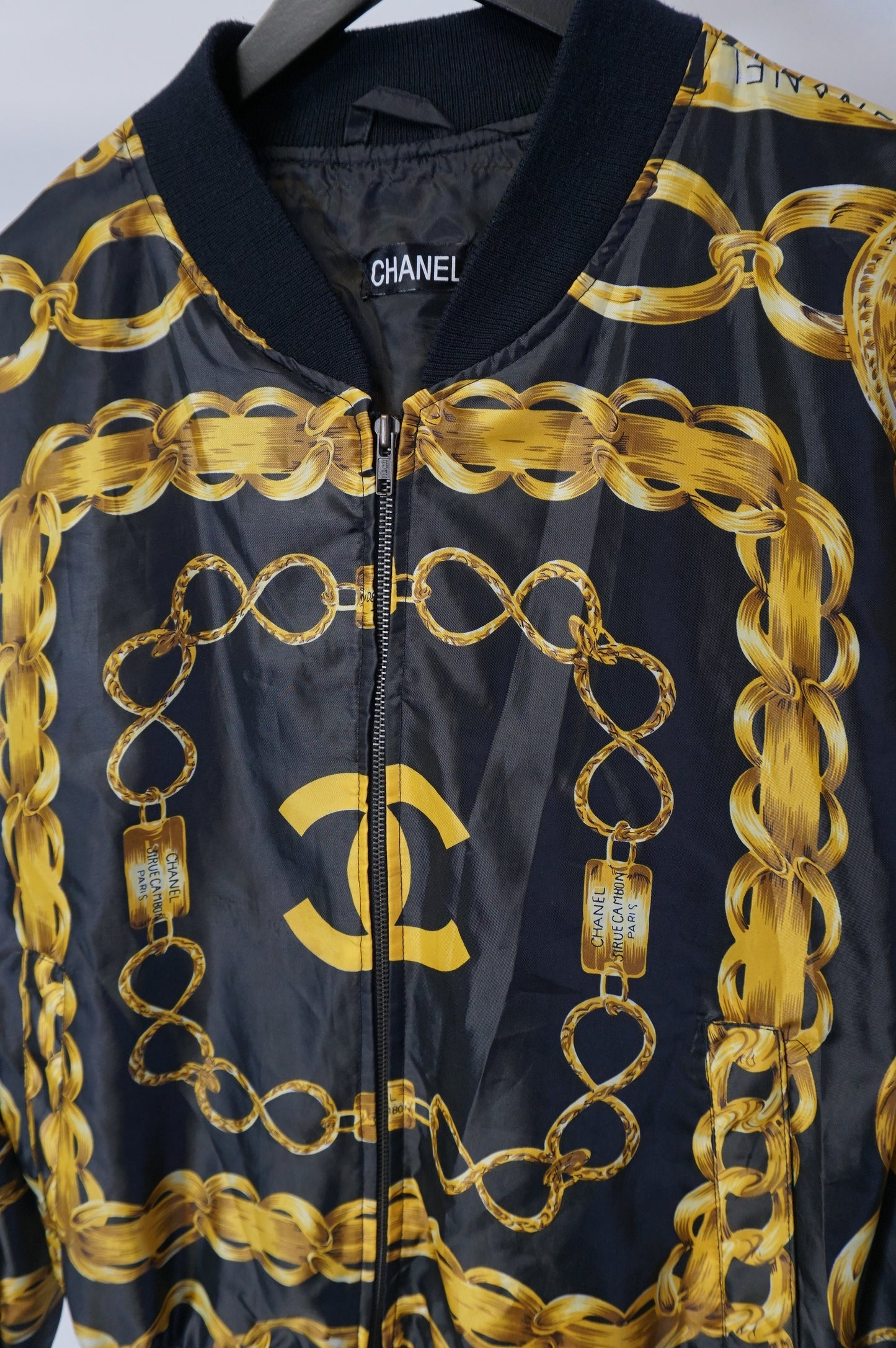 (XL) Chanel Chain Satin Jacket