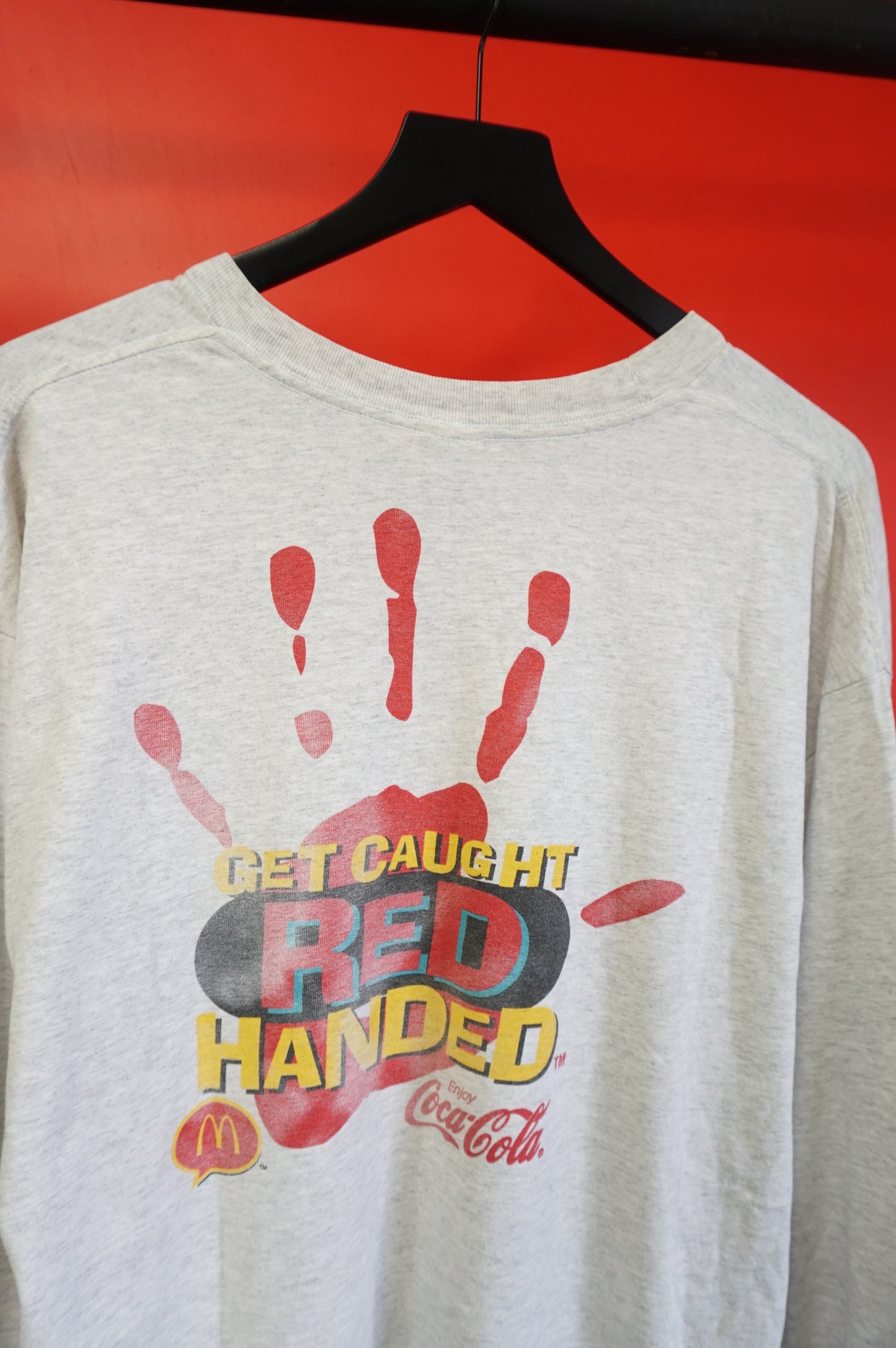 (XL) Vtg Get Caught Red Handed LS Coke T-Shirt