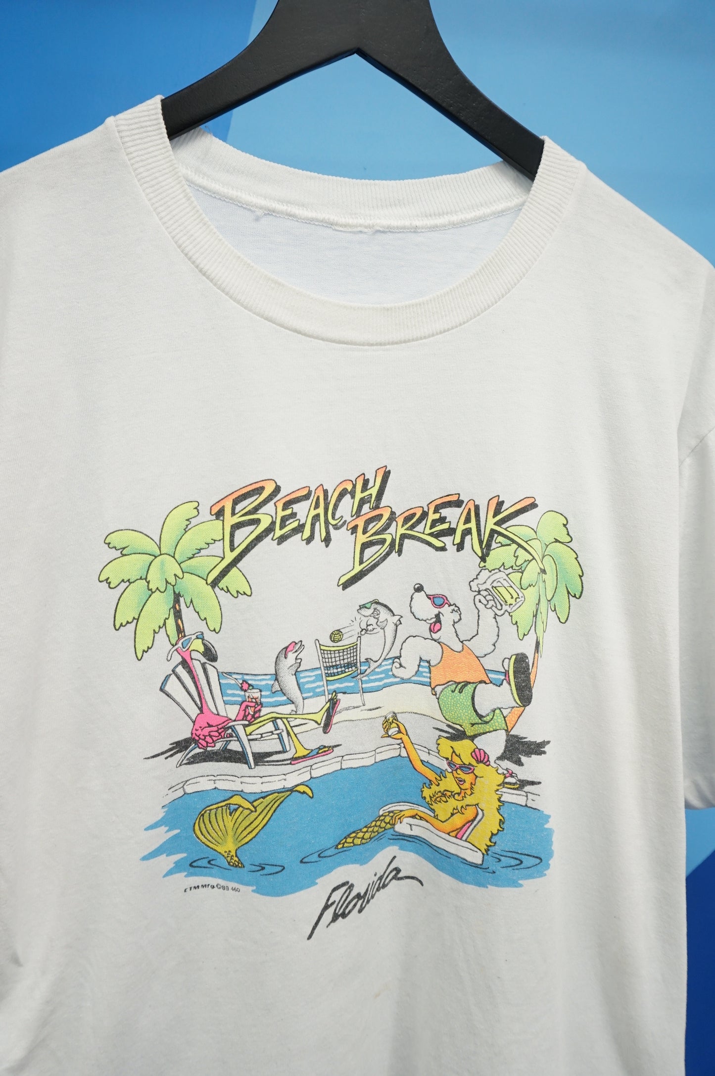 (XL) 1989 Beach Break Single Stitch Florida Tourist T-Shirt