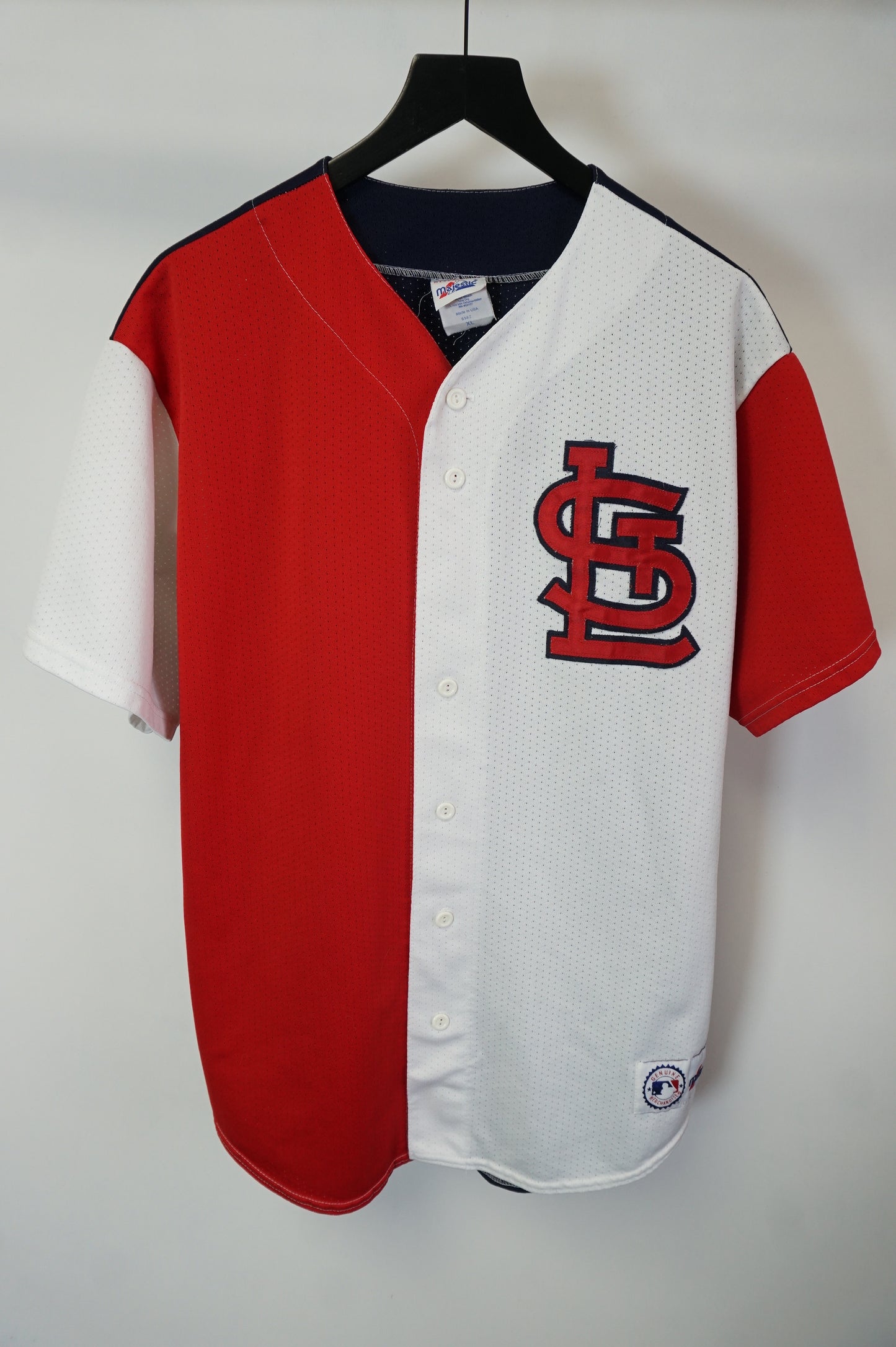 (XL) Vtg St. Louis Cardinals Red White & Blue Jersey