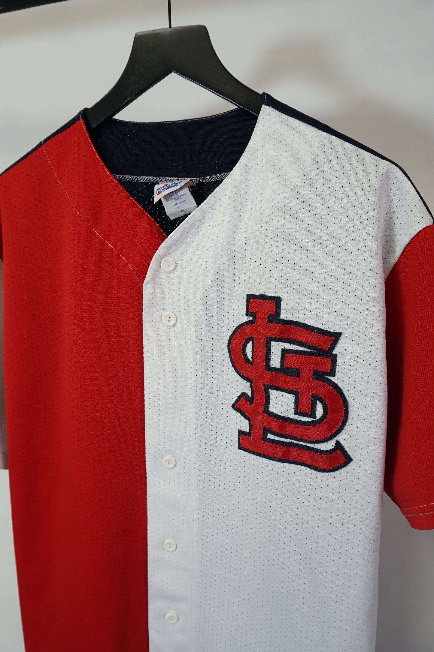 (XL) Vtg St. Louis Cardinals Red White & Blue Jersey