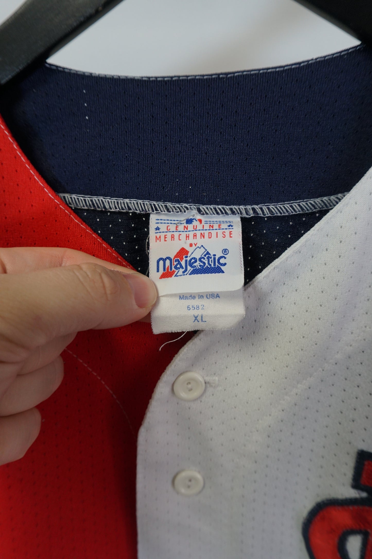 (XL) Vtg St. Louis Cardinals Red White & Blue Jersey