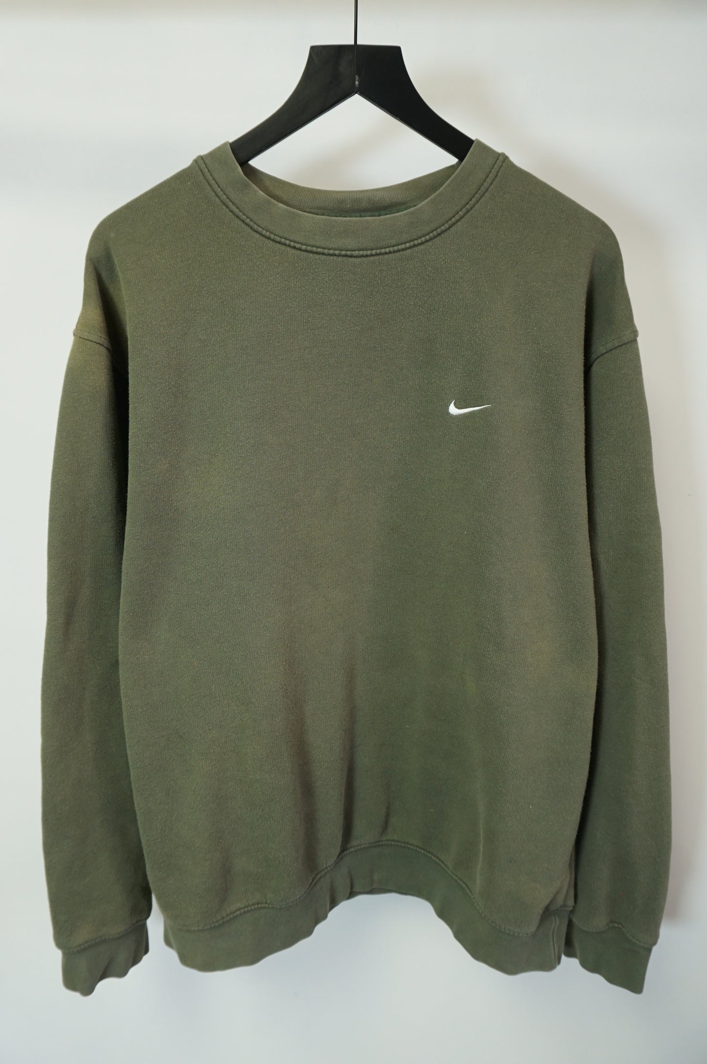 (XL) Y2K Olive Green Nike Crewneck