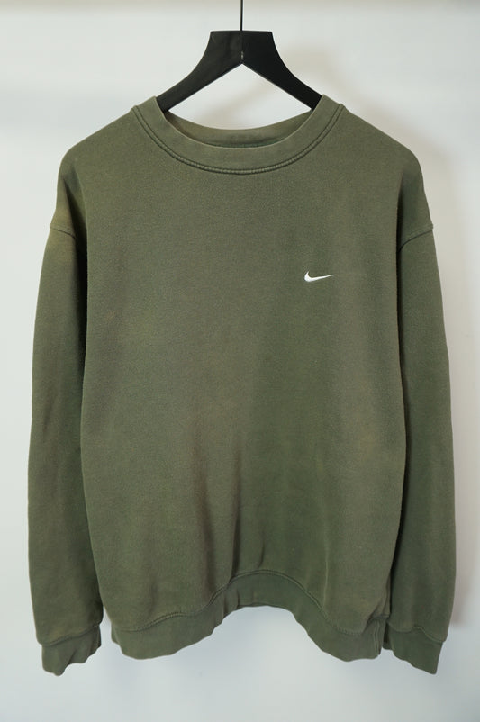(XL) Y2K Olive Green Nike Crewneck
