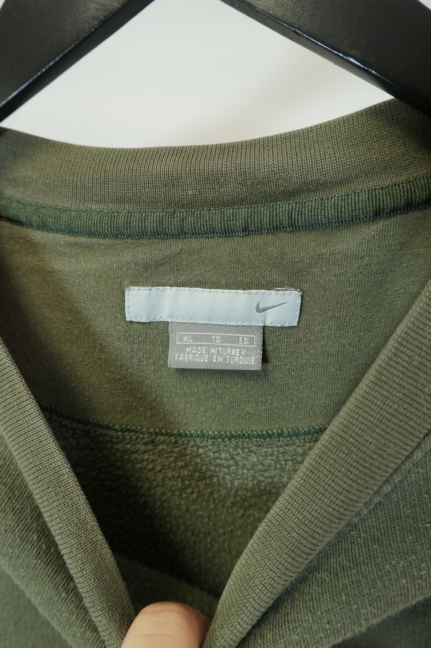 (XL) Y2K Olive Green Nike Crewneck