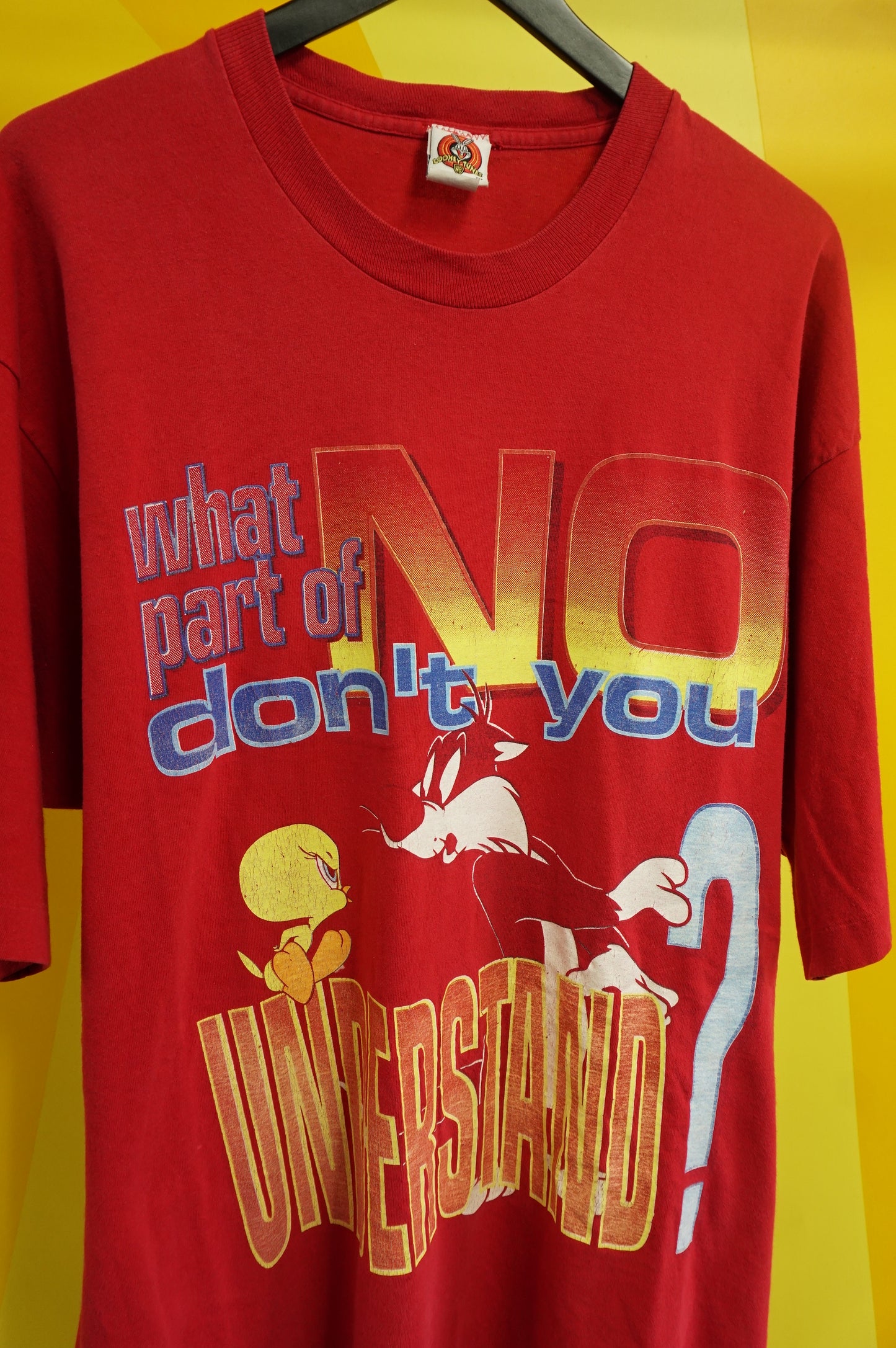 (XXL) 1997 What Part of No Don't You Understand Single Stitch Tweety T-Shirt