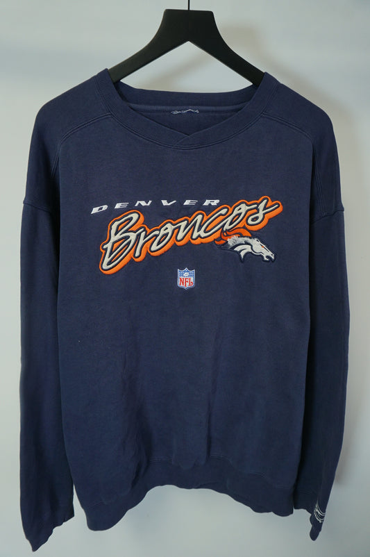(XXL) Denver Broncos Vintage Reebok Embroidered Crewneck Sweatshirt