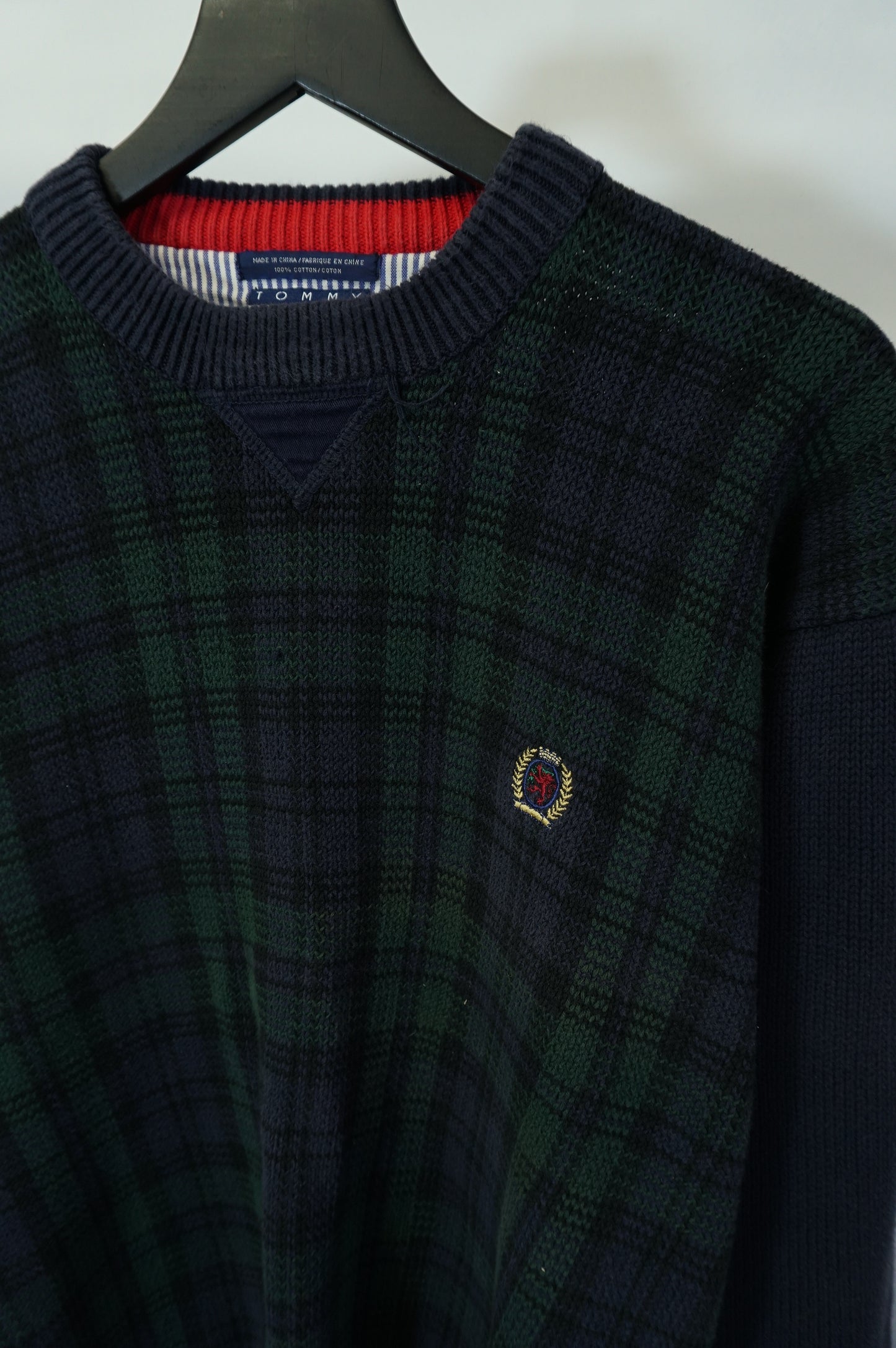 (XL) Vintage Tommy Hilfiger 90s Knit Plaid Sweater