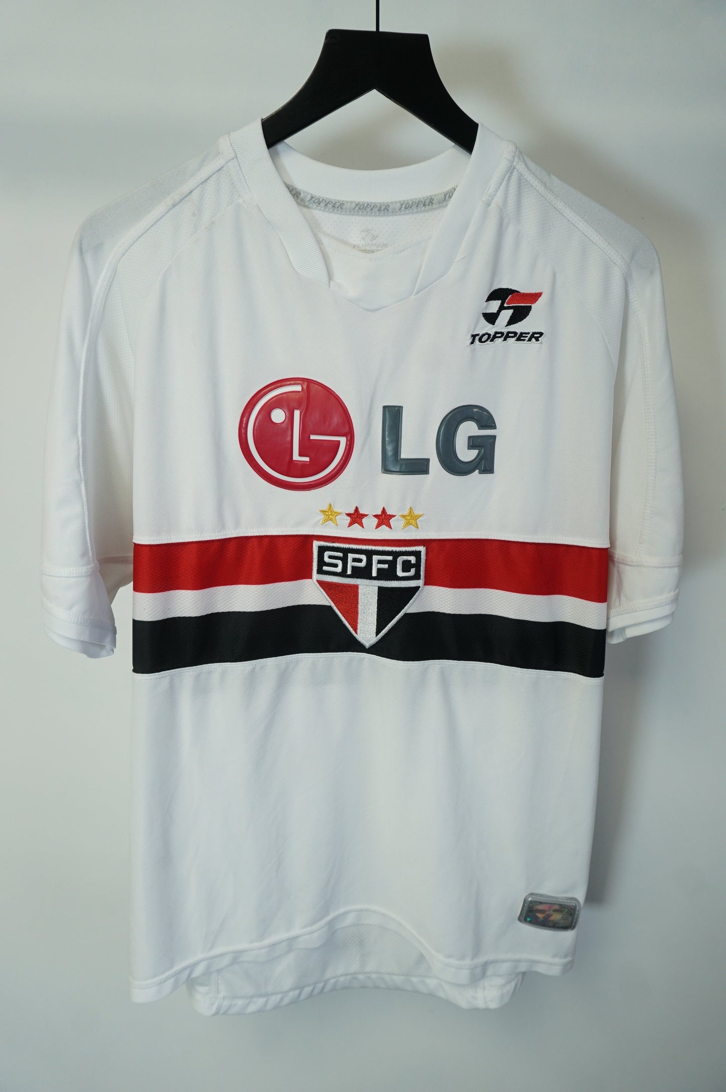 (L) 2003 Sao Paulo Home Soccer Football Jersey Kit