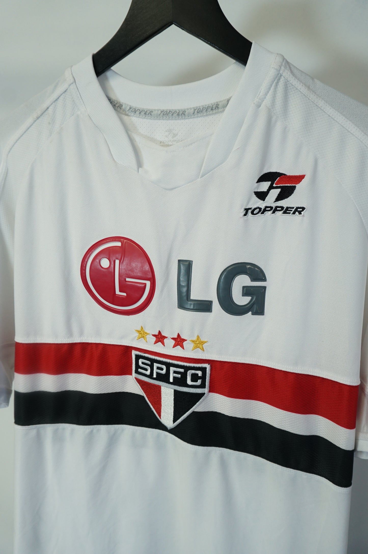(L) 2003 Sao Paulo Home Soccer Football Jersey Kit