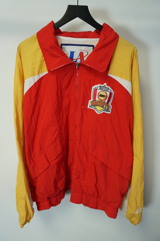 (XL) Houston Rockets Vintage 90s Logo Athletic Windbreaker Jacket