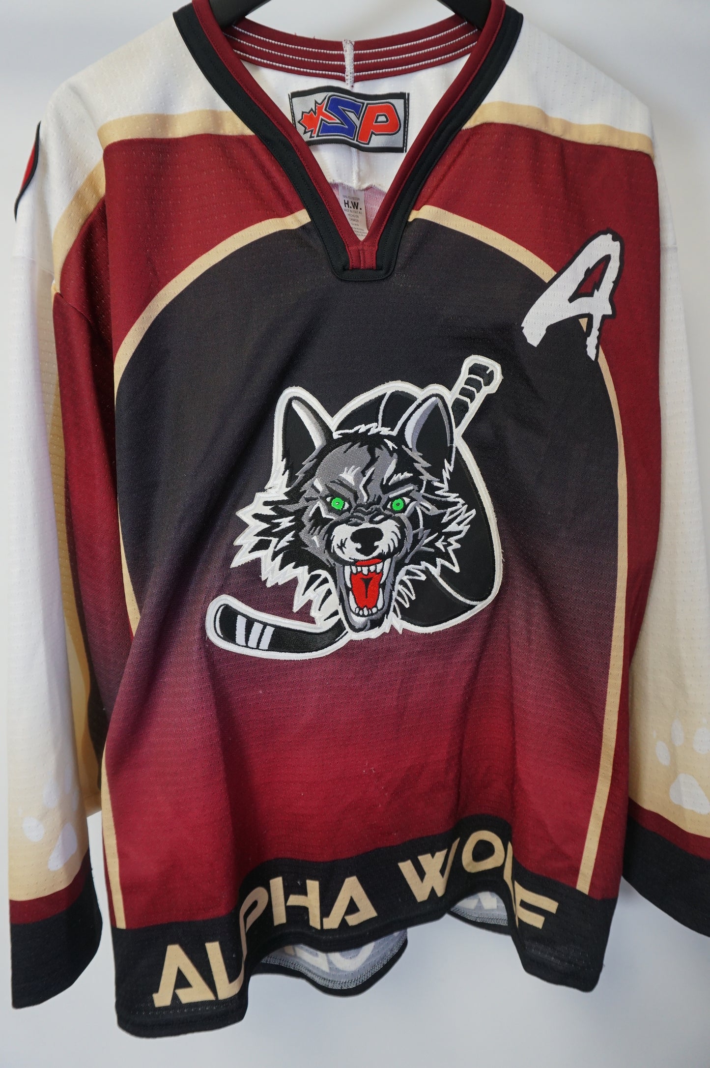 (L) Vintage Chicago Alpha Wolves Hockey Jersey