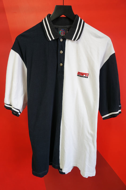 (L) USA Made Disney ESPN Skybox Two Tone Polo Shirt