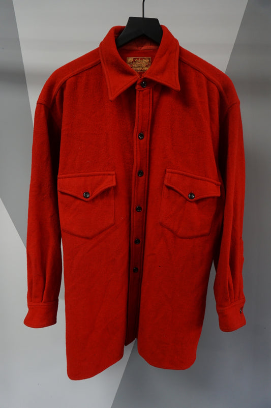 (XXL) 1930s Red Wool Shacket