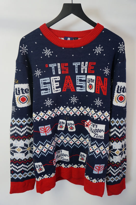 (L) Miller Lite 'Tis The Season Knit Sweater