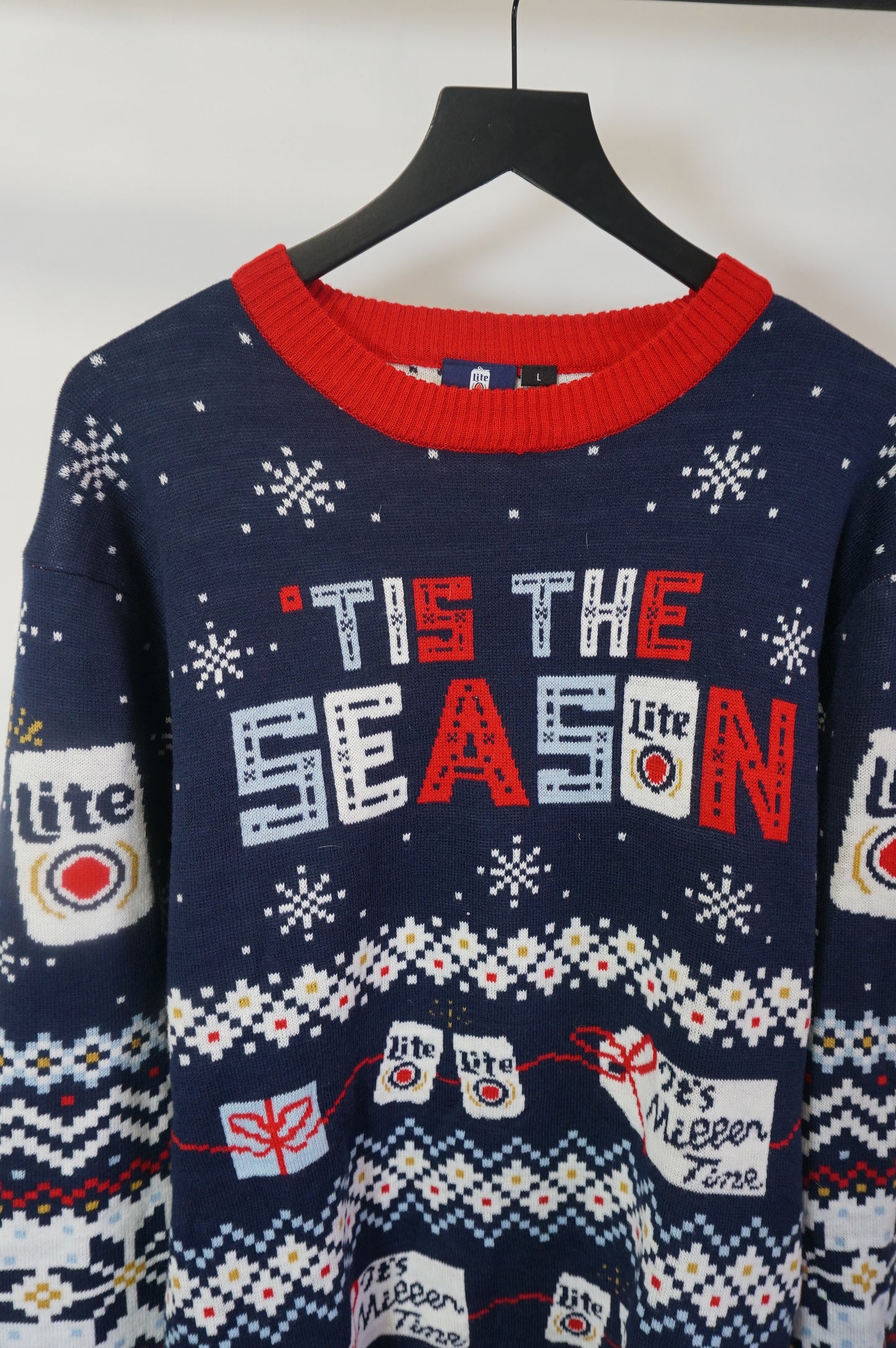 (L) Miller Lite 'Tis The Season Knit Sweater