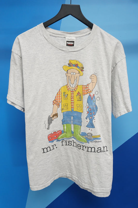 (L/XL) 1992 Mr. Fisherman Single Stitch T-Shirt