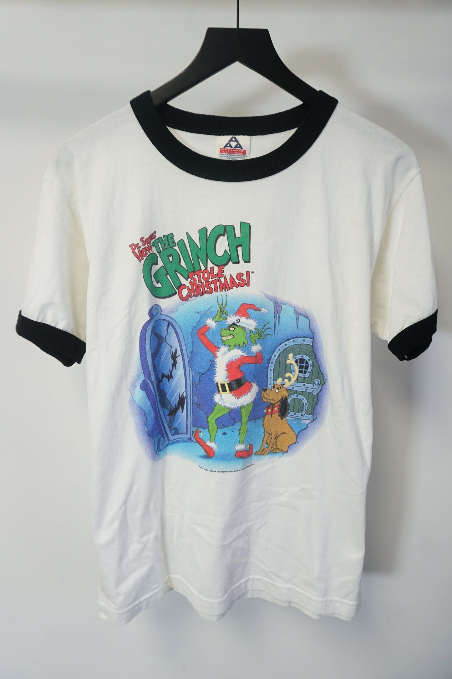 (M) How The Grinch Stole Christmas Ringer T-Shirt
