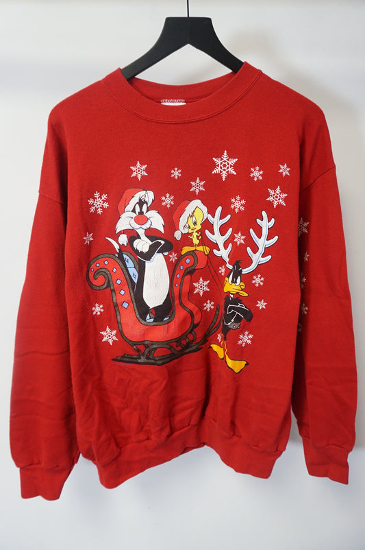 (XL) Tweety & Sylvester Vtg Christmas Crewneck