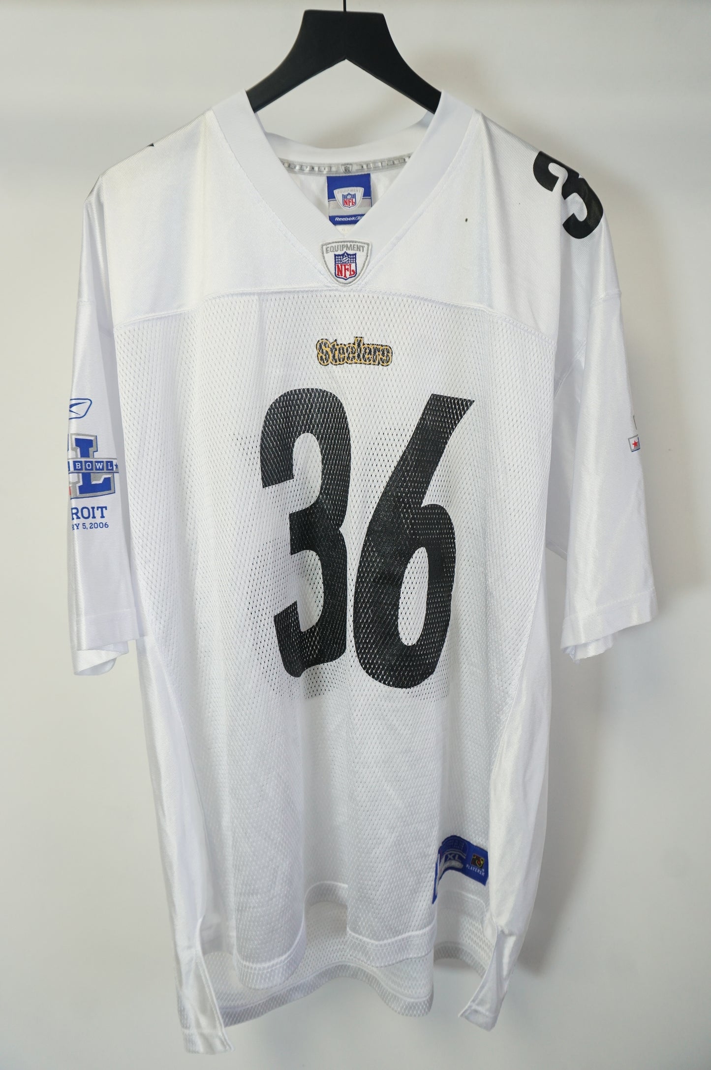 (XL/XXL) 2006 Pittsburgh Steelers Jerome Bettis Super Bowl 40 Jersey