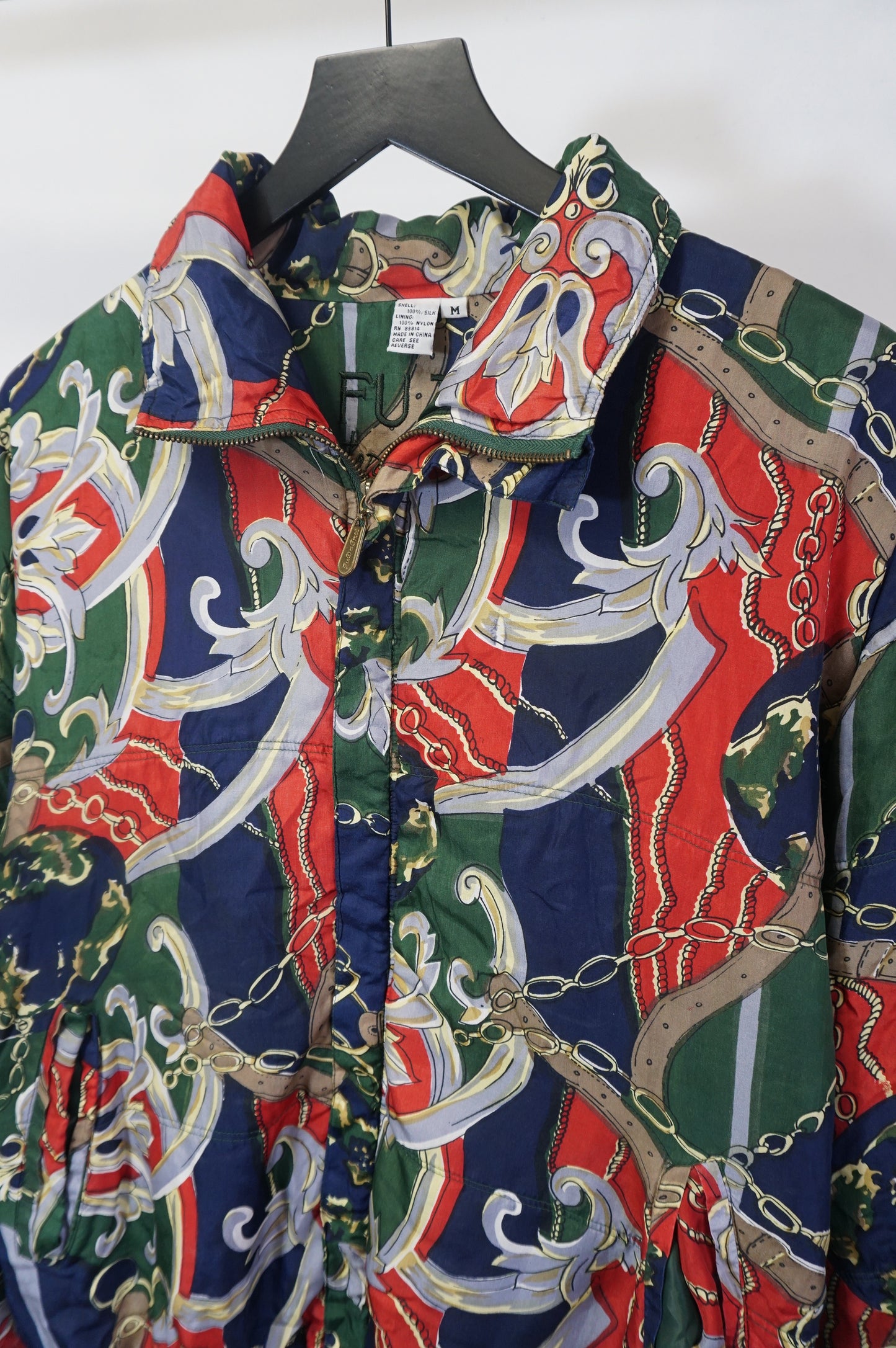 (M/L) Fuda International Silk Bomber Jacket