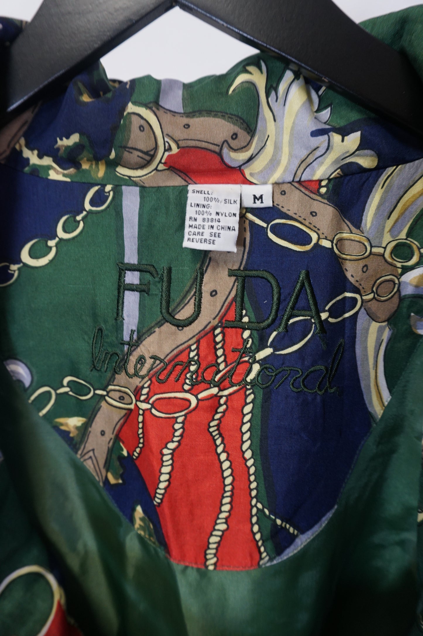 (M/L) Fuda International Silk Bomber Jacket