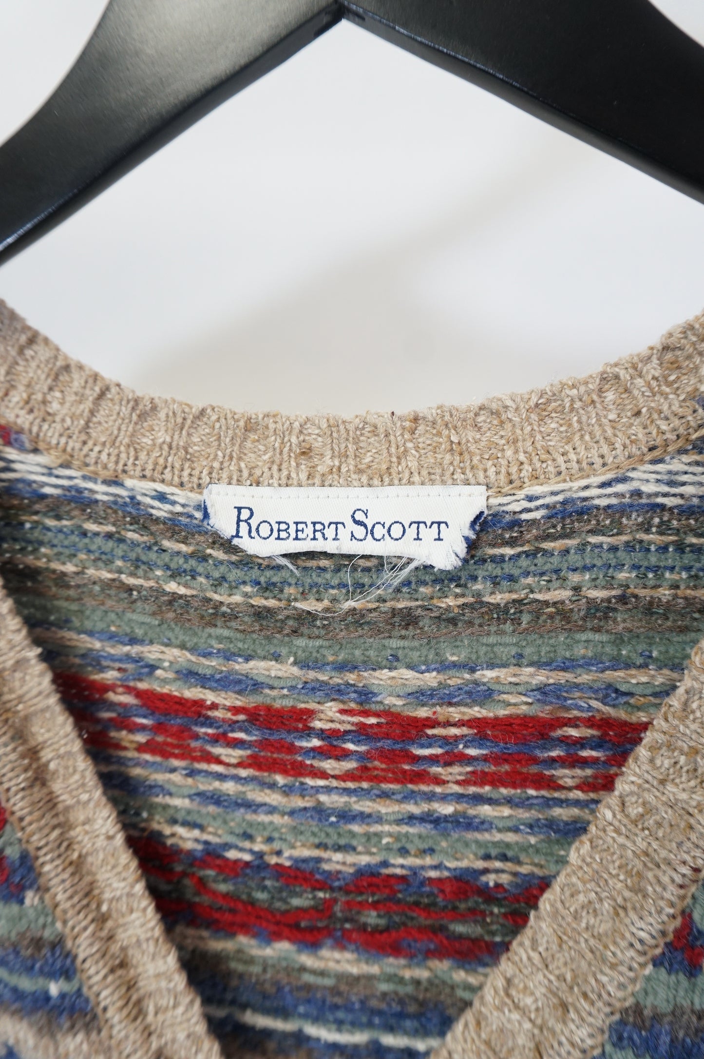 (S) Robert Scott Vtg Knit Tree Vest