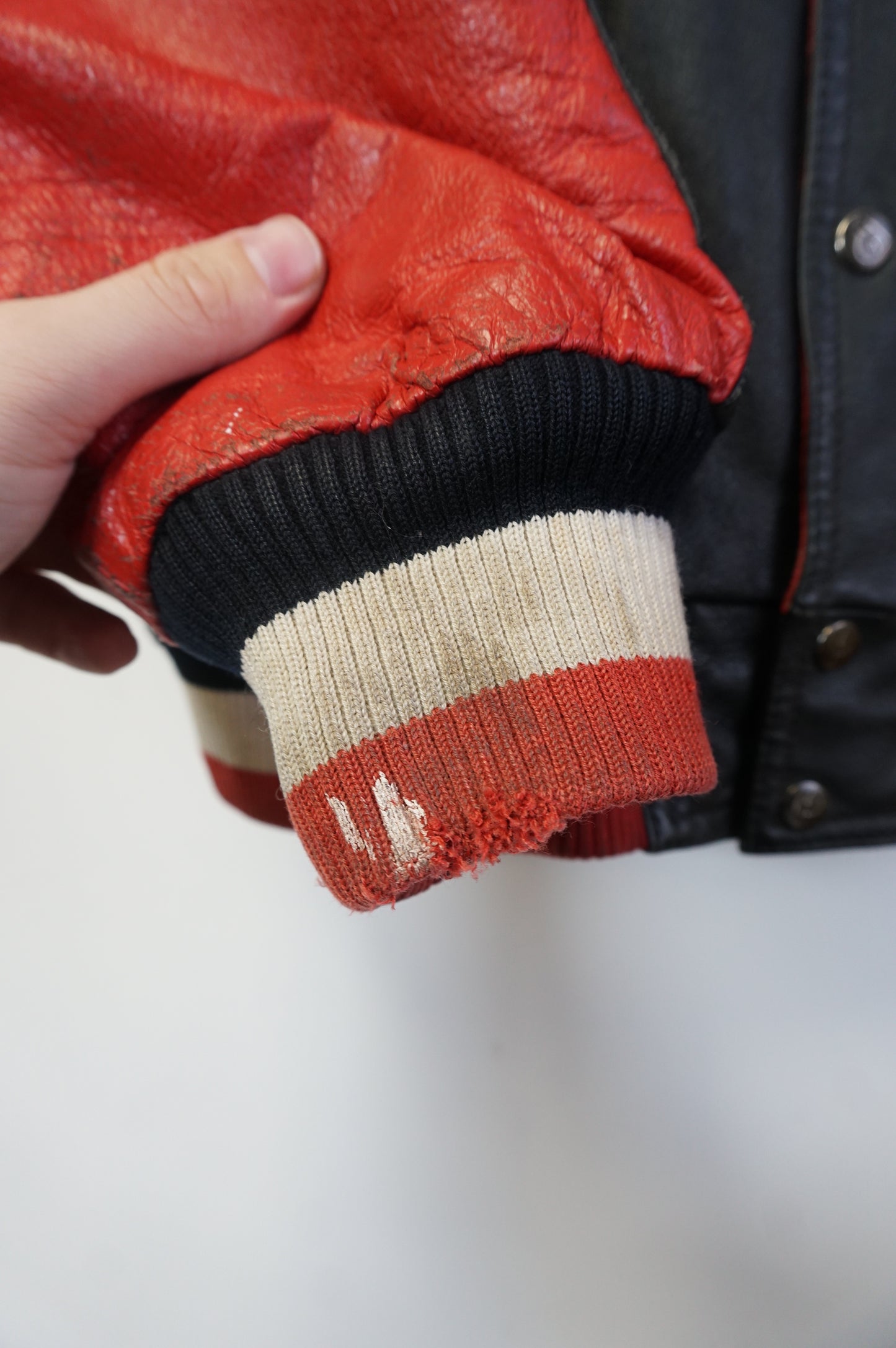 (L/XL) Vtg Pro Player Nebraska Cornhuskers Leather Jacket