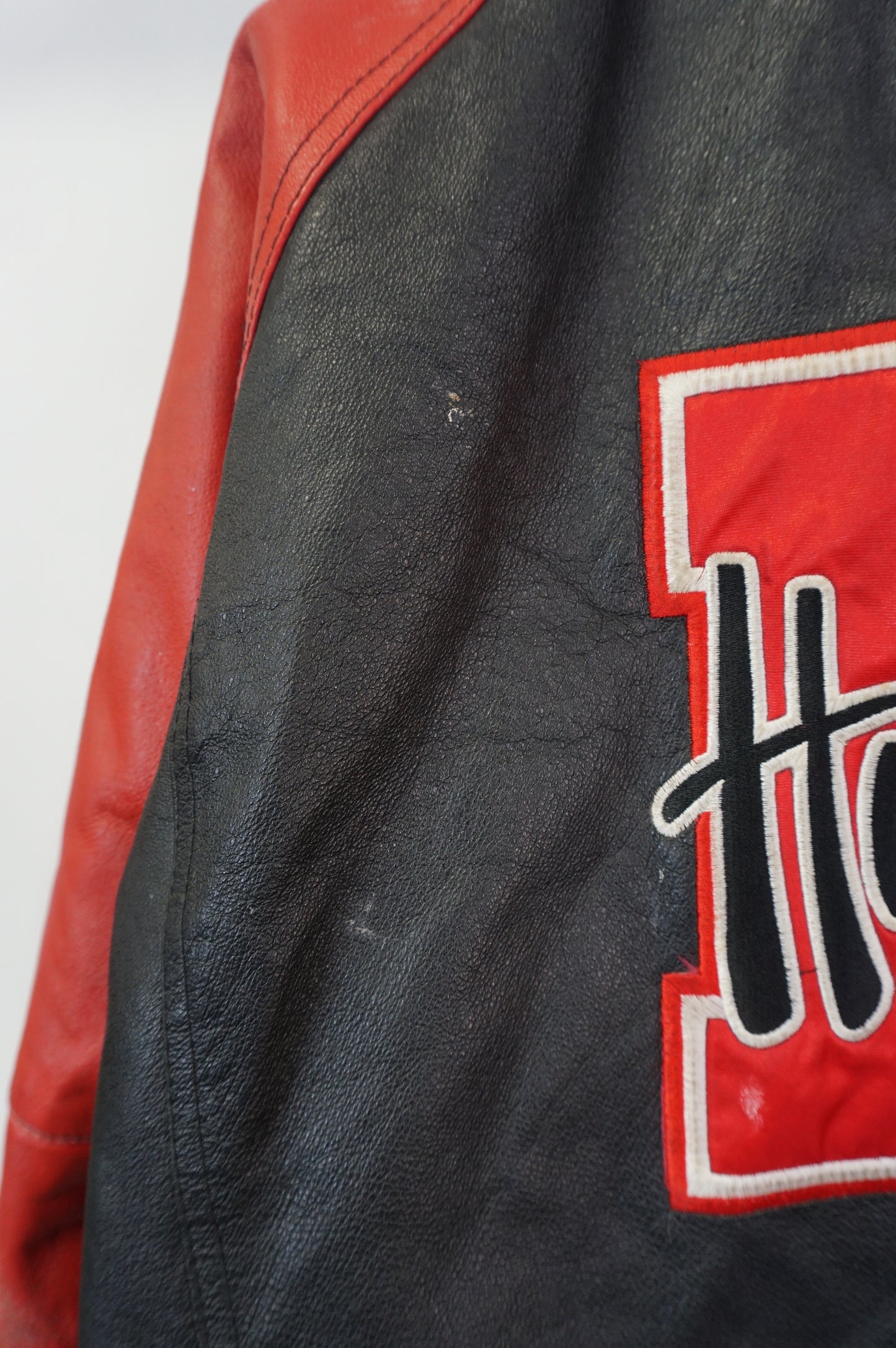 (L/XL) Vtg Pro Player Nebraska Cornhuskers Leather Jacket