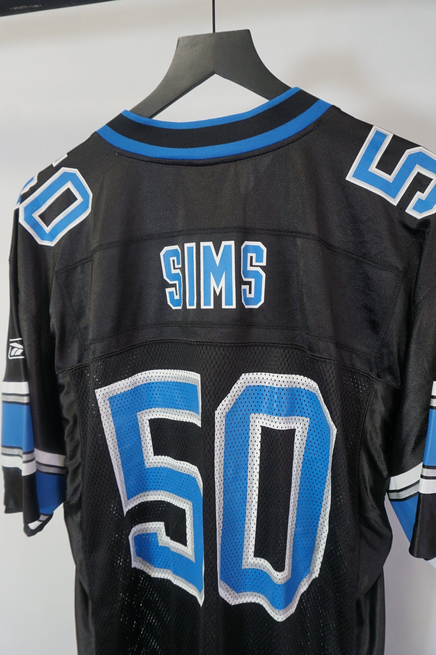 (M) Detroit Lions Ernie Sims Blacked Out Jersey