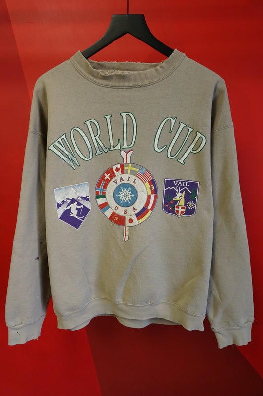 (XL) Vtg Vail Colorado World Cup Crewneck