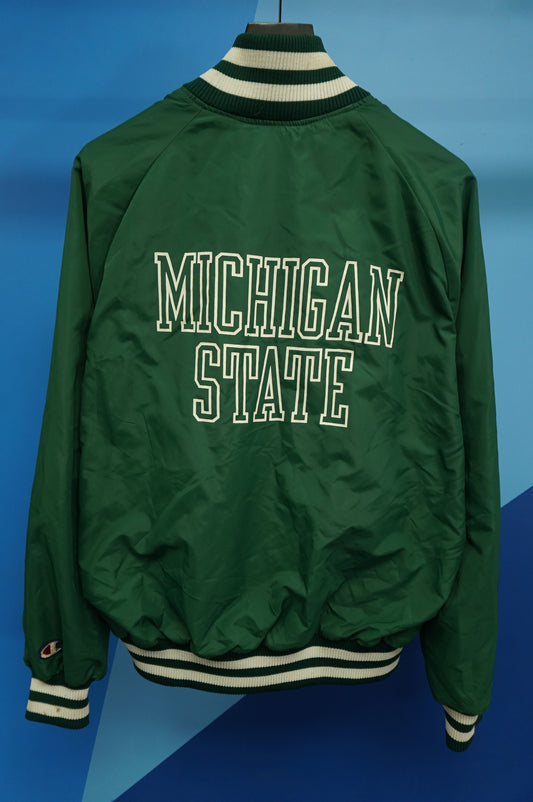 (L) USA Made Michigan State Champion Satin Jacket