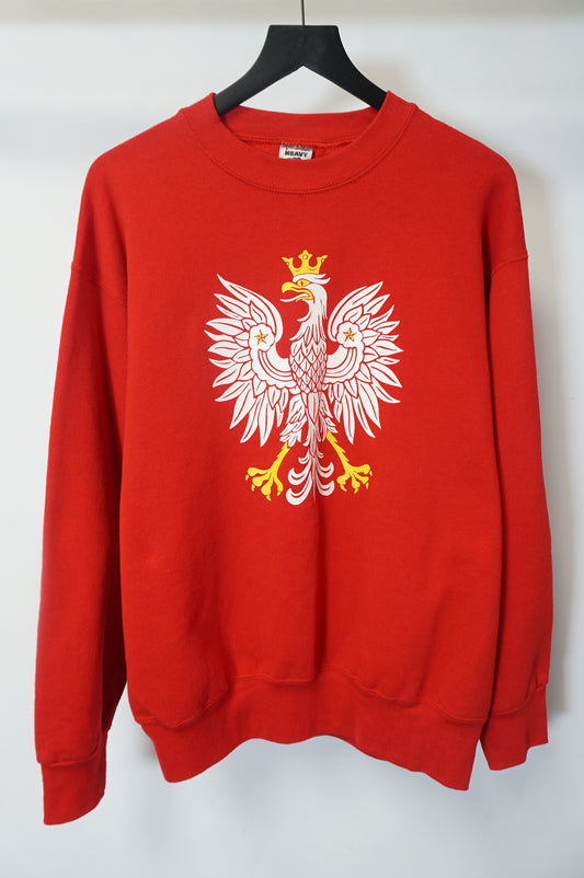 (L) USA Made Poland Coat of Arms Crewneck