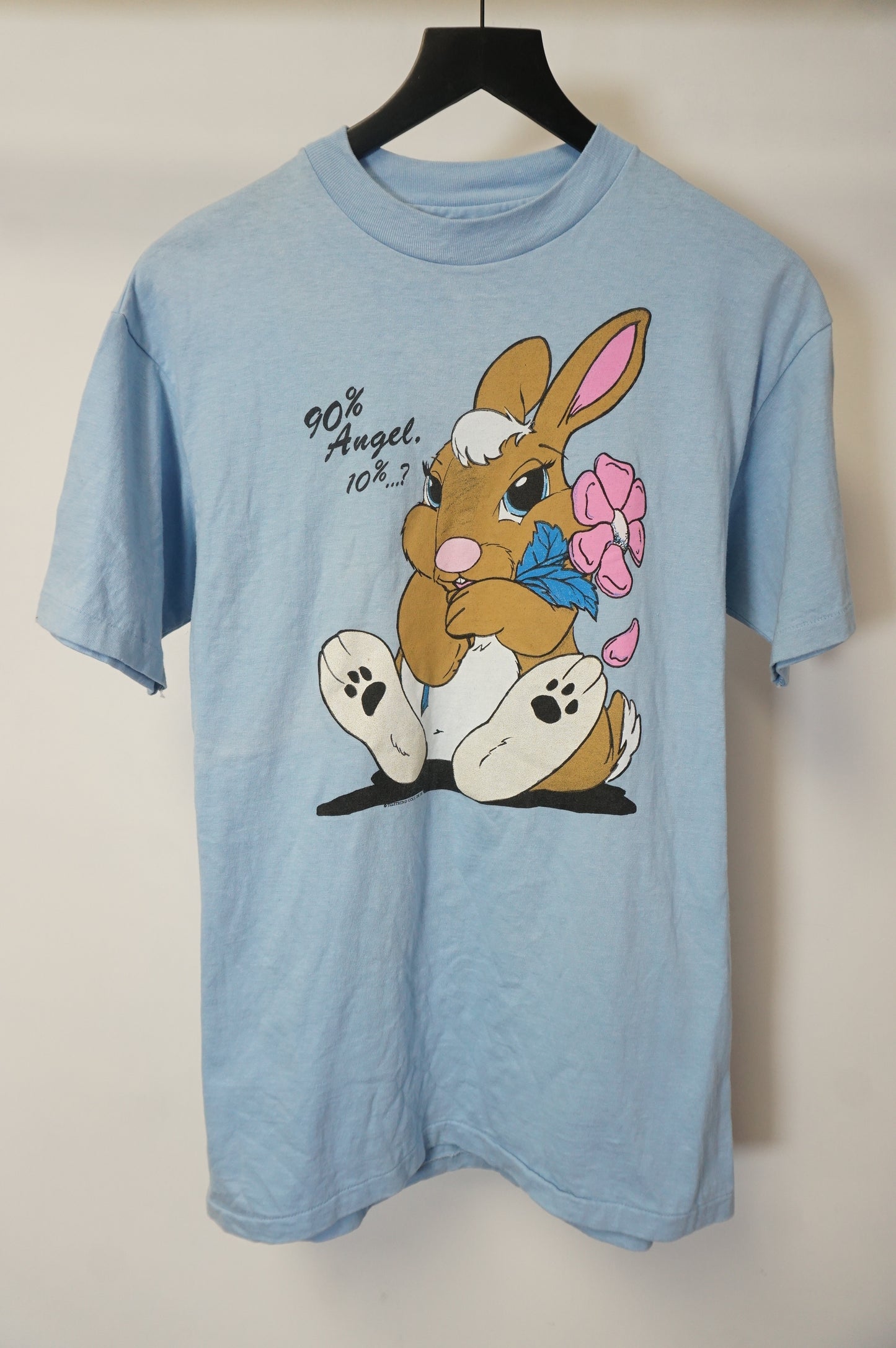 (M/L) USA Made 90% Angel Single Stitch Bunny T-Shirt