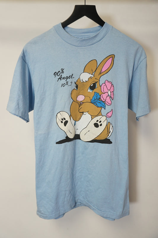 (M/L) USA Made 90% Angel Single Stitch Bunny T-Shirt