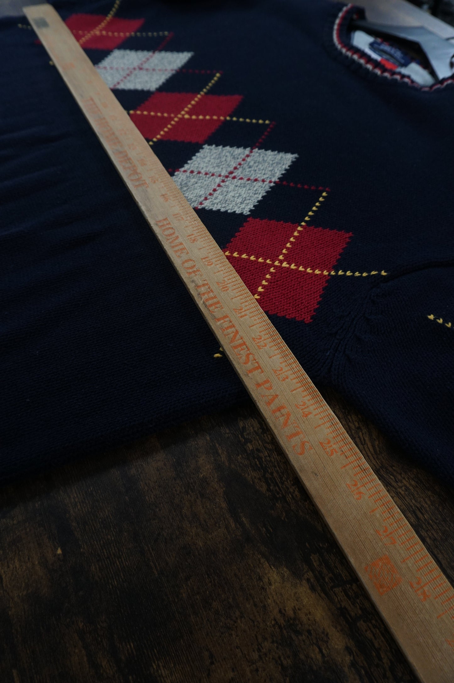 (L) Vtg Tommy Hilfiger Argyle Knit Sweater