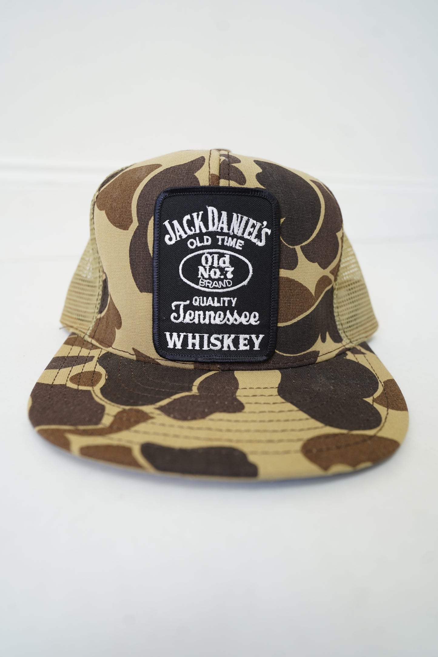 Deadstock 1980s Jack Daniels Whiskey Camo Vintage Snapback