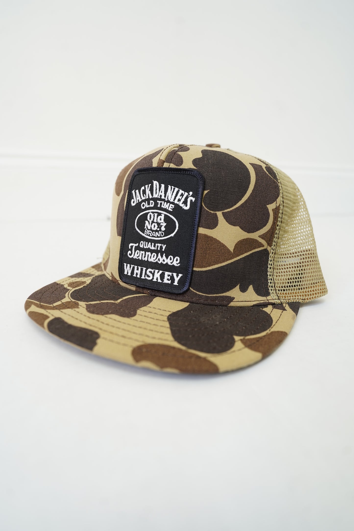 Deadstock 1980s Jack Daniels Whiskey Camo Vintage Snapback