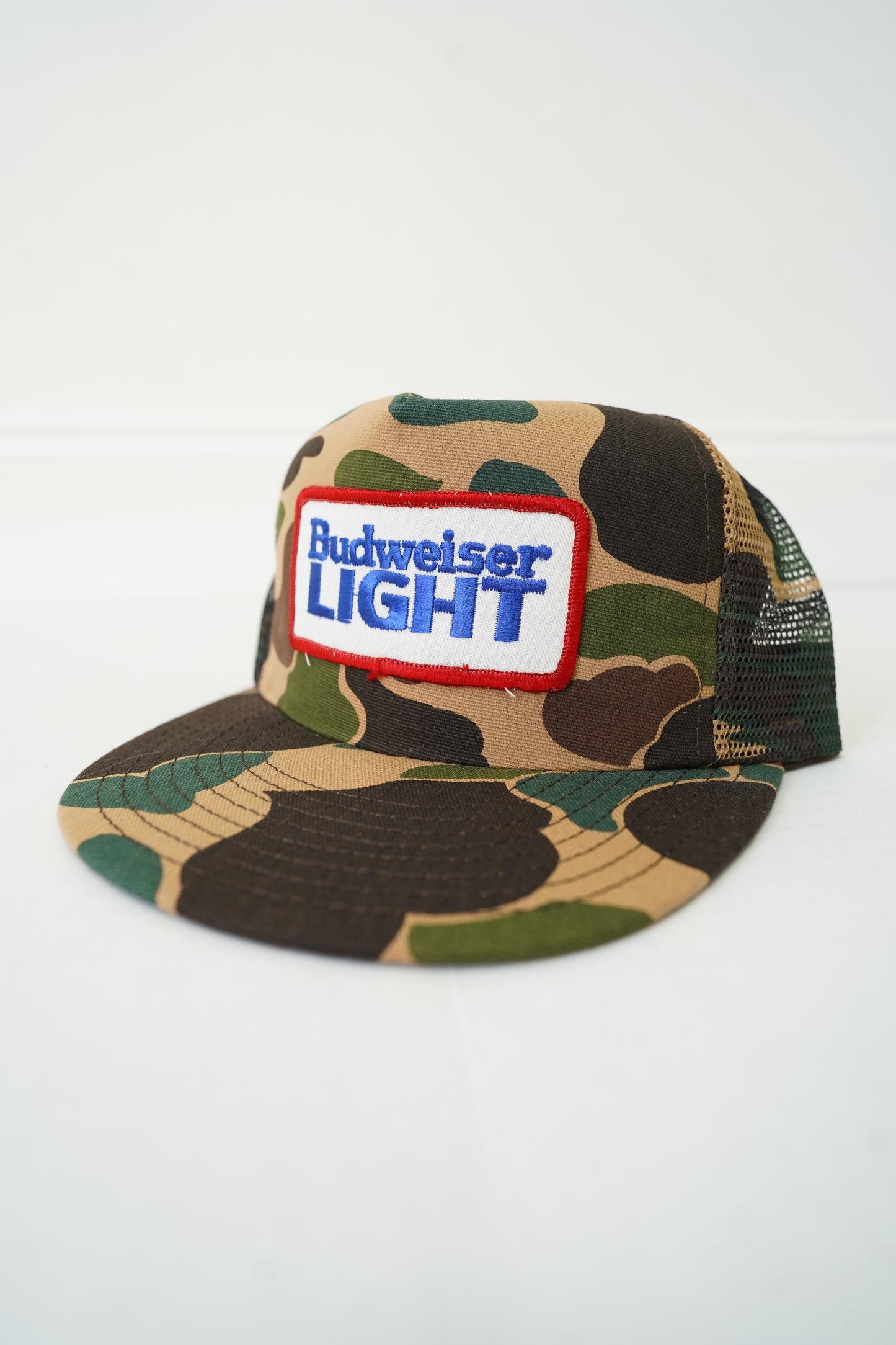 Deadstock 1980s Bud Light Vintage Camo Snapback