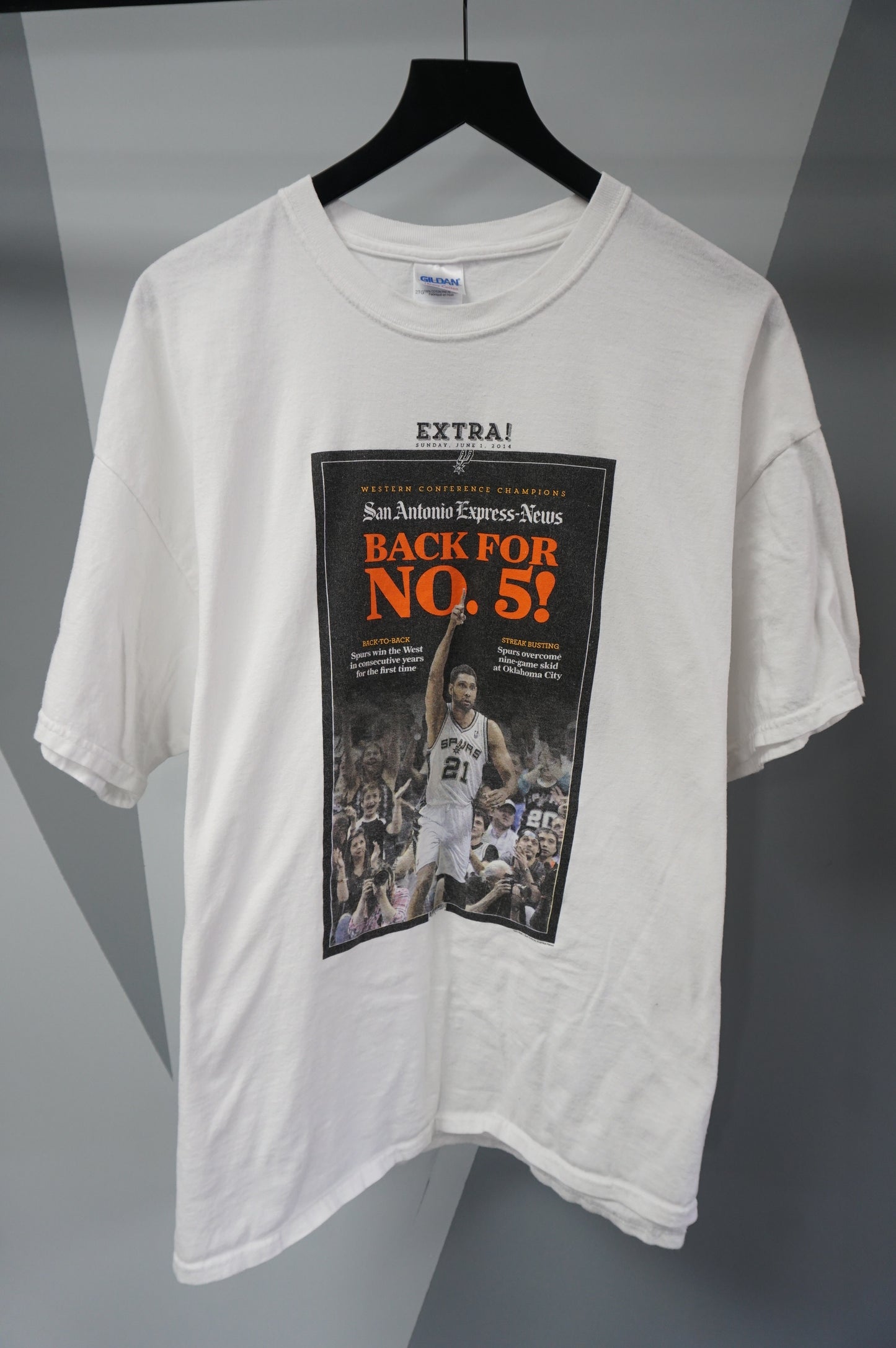 (XL/XXL) San Antonio Spurs Western Conference Champs Back For Number 5 T-Shirt