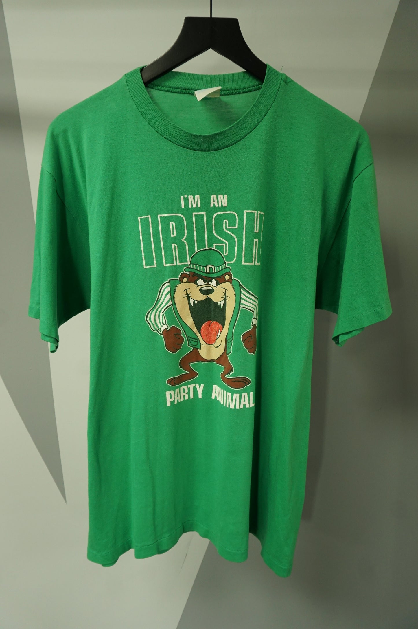 (L) Vtg Taz I'm An Irish Party Animal Single Stitch T-Shirt