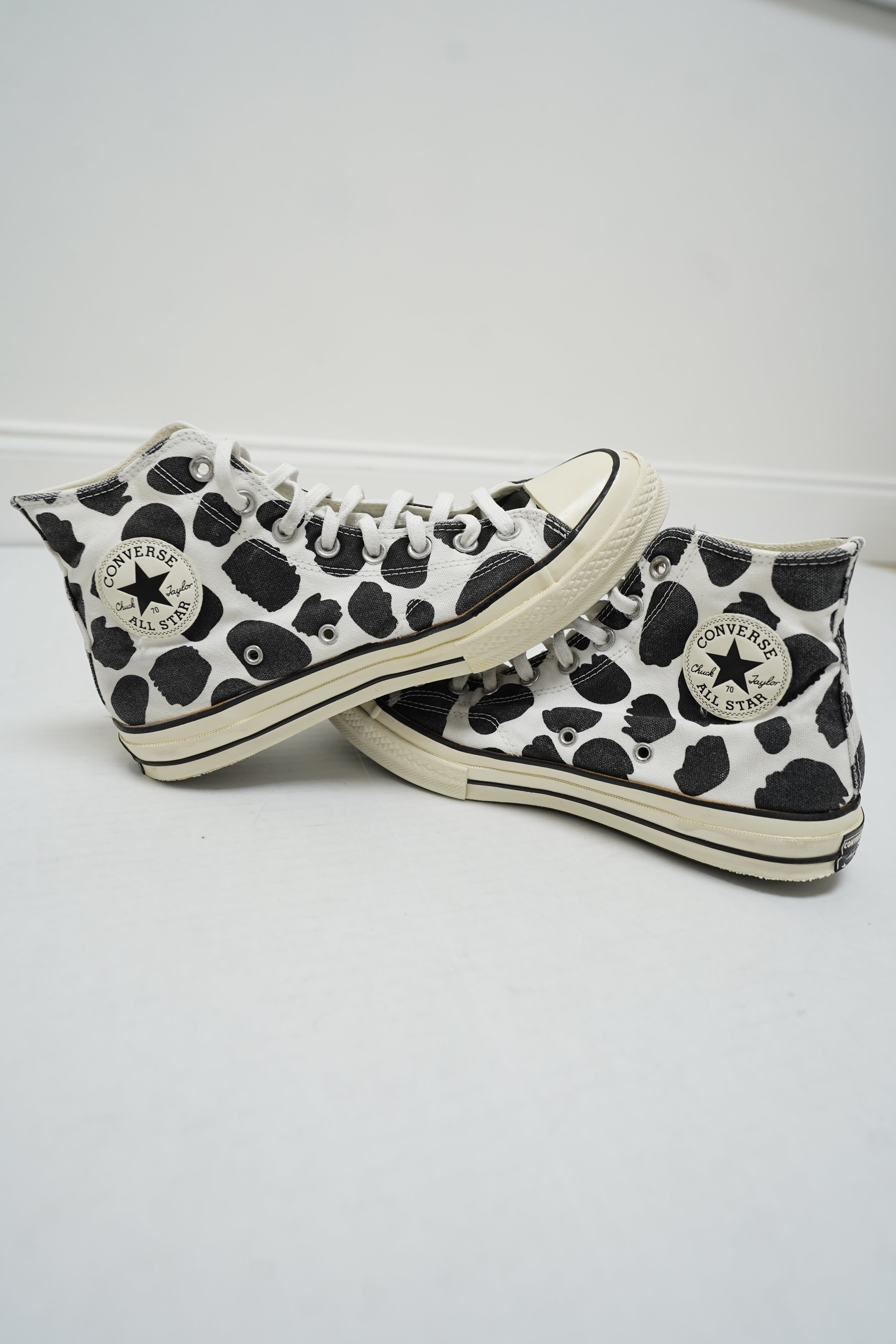 Cow print store converse sneakers