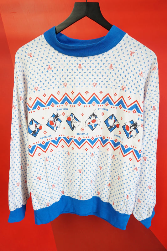 (L) 1997 Looney Tunes Sylvester Crewneck