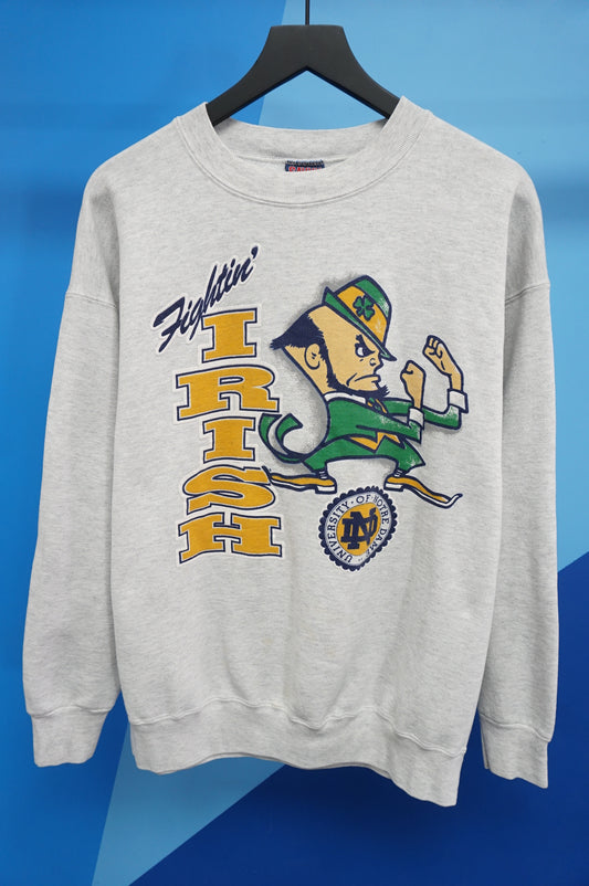 (L/XL) Vtg Notre Dame Fightin' Irish Crewneck